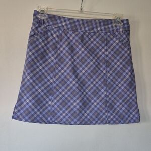Chic Purple Plaid Mini Skirt